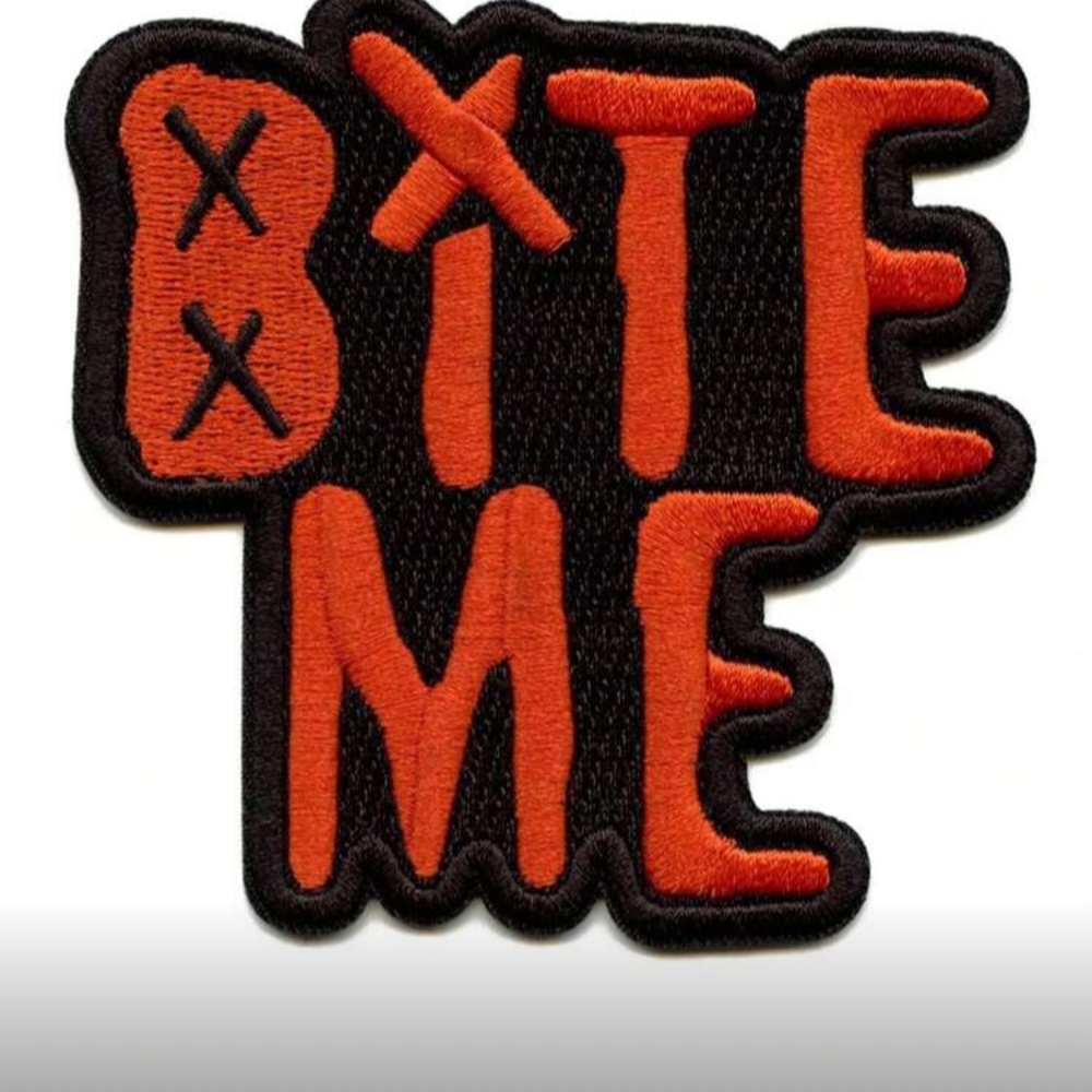 Orange and Black 'Bite Me' Patch